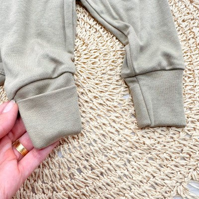 Conj. Body e Calça 100% Algodão Pima com Proteção UV50+ - Bege